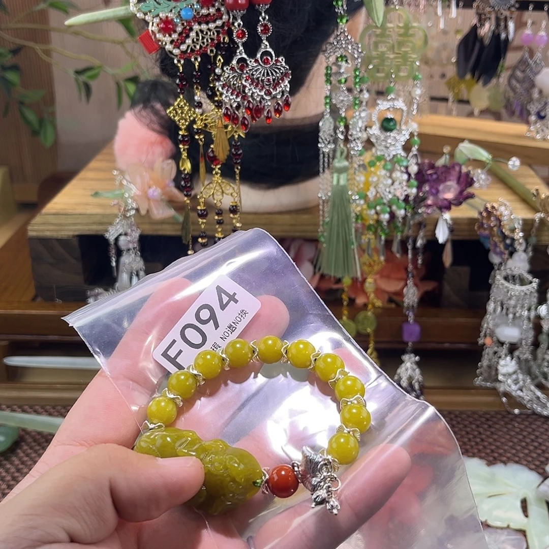 仙****蛇纹石玉未镶嵌发饰