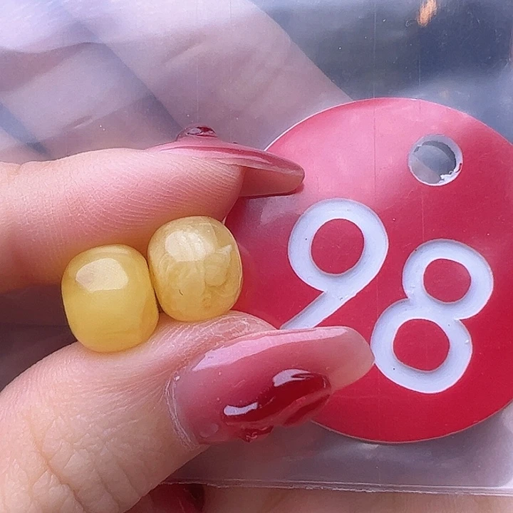 蜜蜡裸石未镶嵌让****妨9.3mm 老型