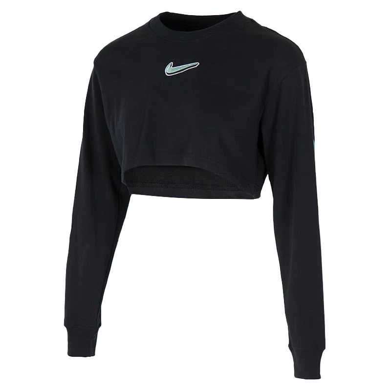 NIKE耐克女子流光风针织无领长T恤HV5006-010