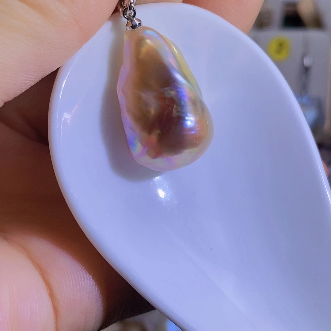合金天然淡水珍珠（微瑕）淡水珍珠