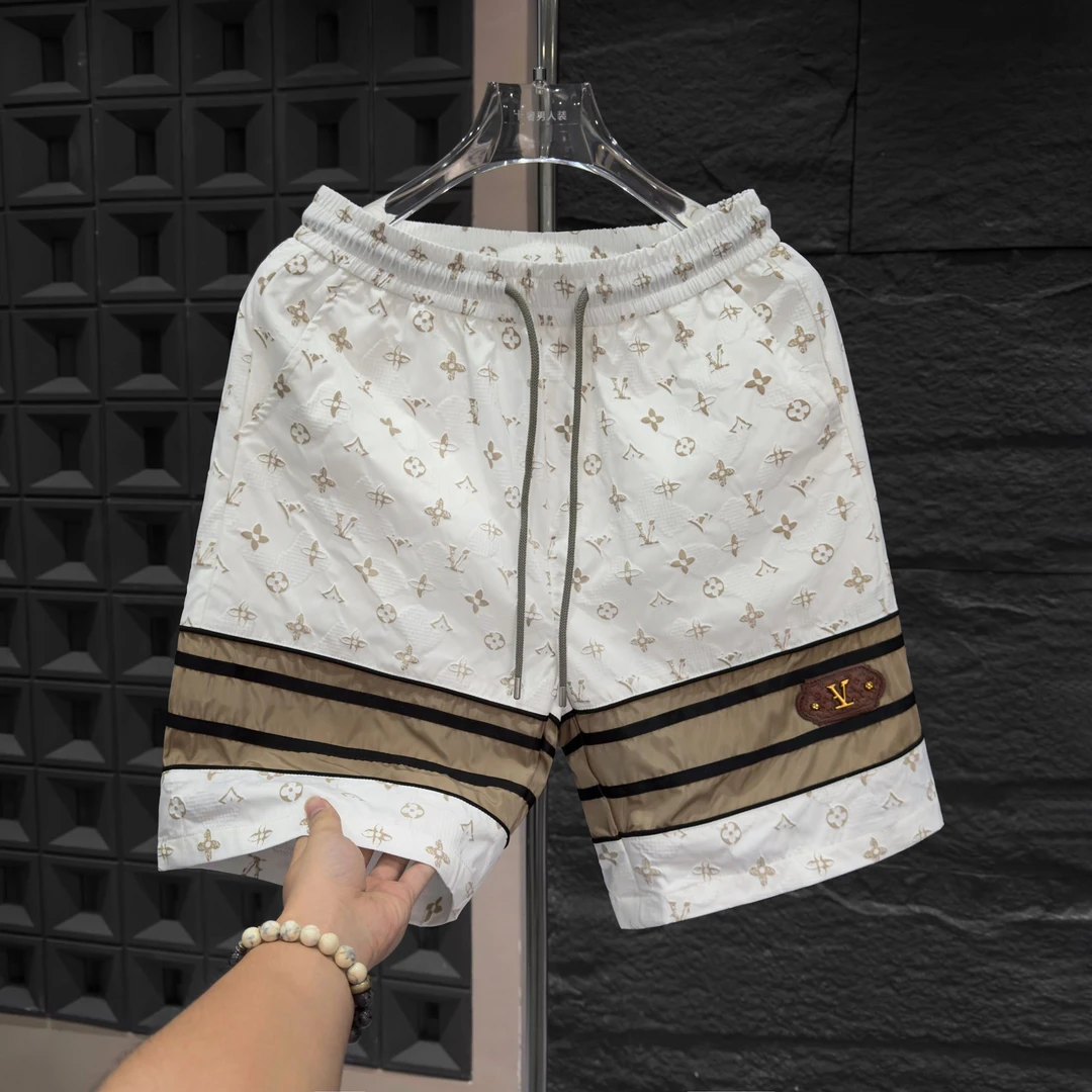 D313-(阿哲2）高端提花短裤男士夏季新款轻奢潮牌修身五分裤