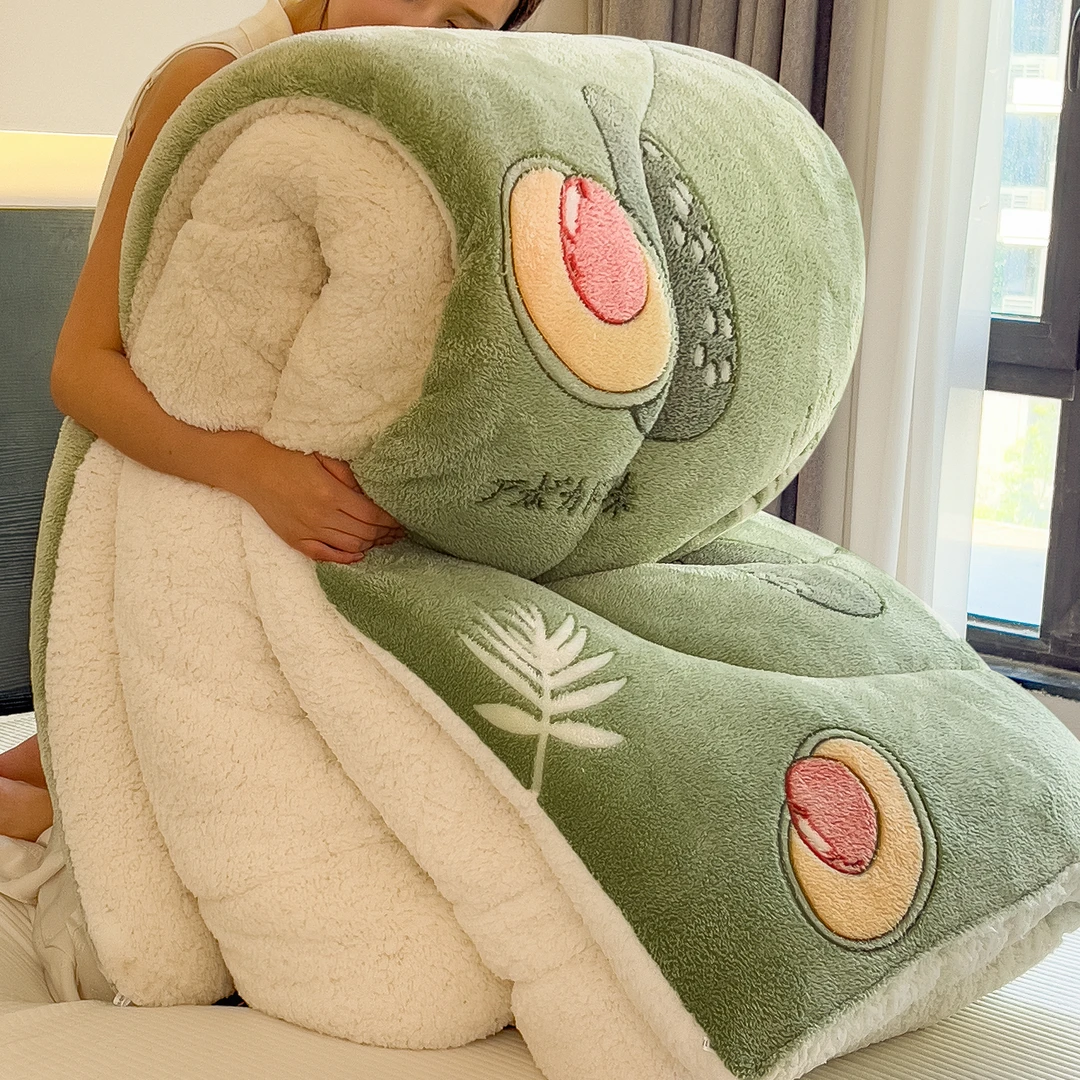 冬天加厚10斤冬被加绒双面绒被子被芯雪花绒学生宿舍单人棉被褥子