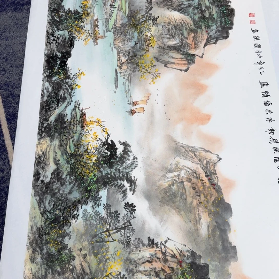 国画国画作品山水花鸟纯手绘