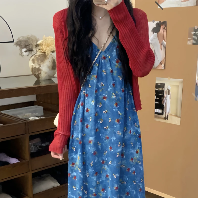 #8233显瘦开衫薄款上衣空调衫披肩外搭冰丝百搭长袖防晒衣