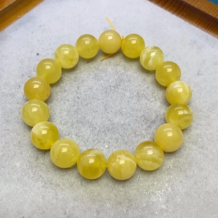 蜜蜡裸石未镶嵌手串