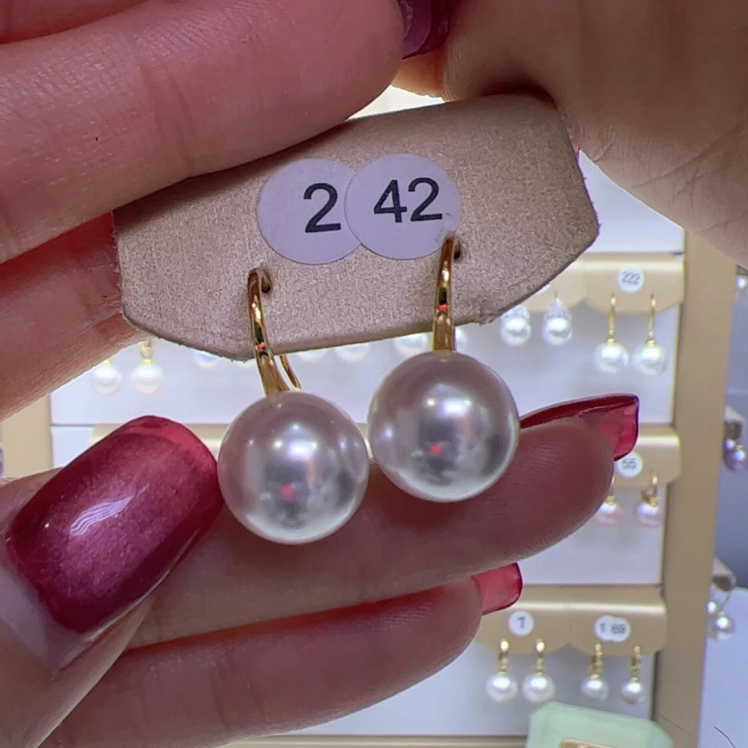 淡水珍珠耳饰银S925镶嵌