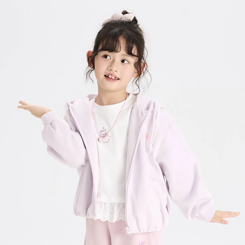 多多一上女小童25秋简约短款针织外套（90-140）2537A58X