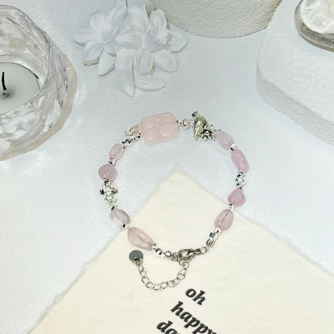 【】TGS天然水晶手串原创设计 K188