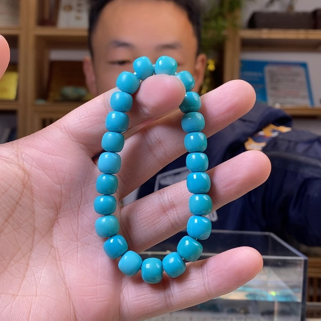 绿松石未镶嵌老型手串