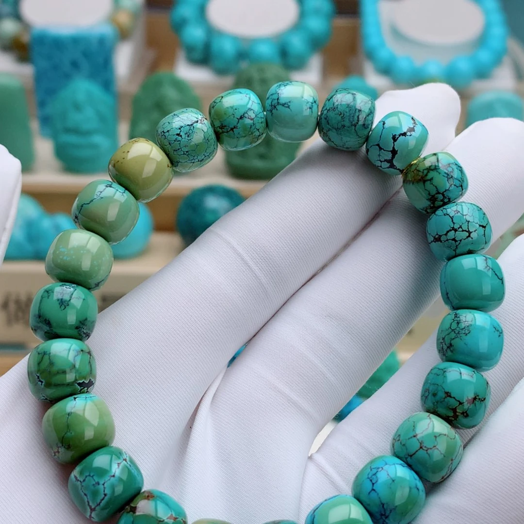 绿松石足铂镶嵌挂件