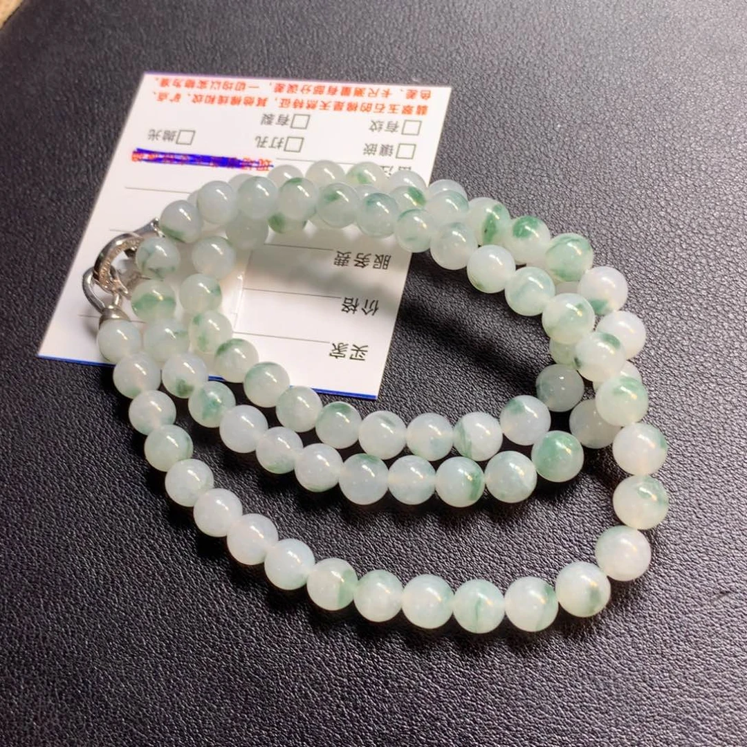 翡翠未镶嵌颈饰项链