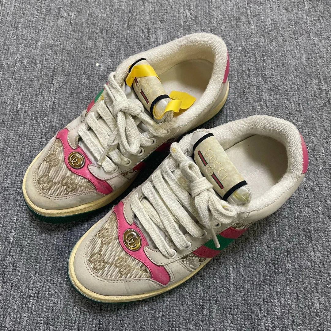 95新 GUCCI/古驰 Screener 脏脏鞋时尚板鞋 35码/11605