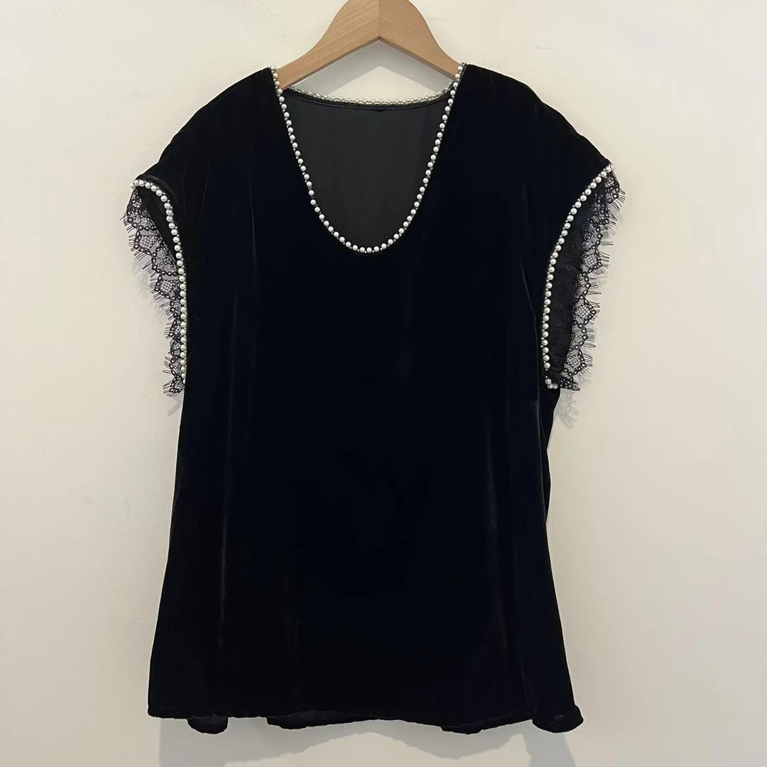 【花花花】珠边绒背心