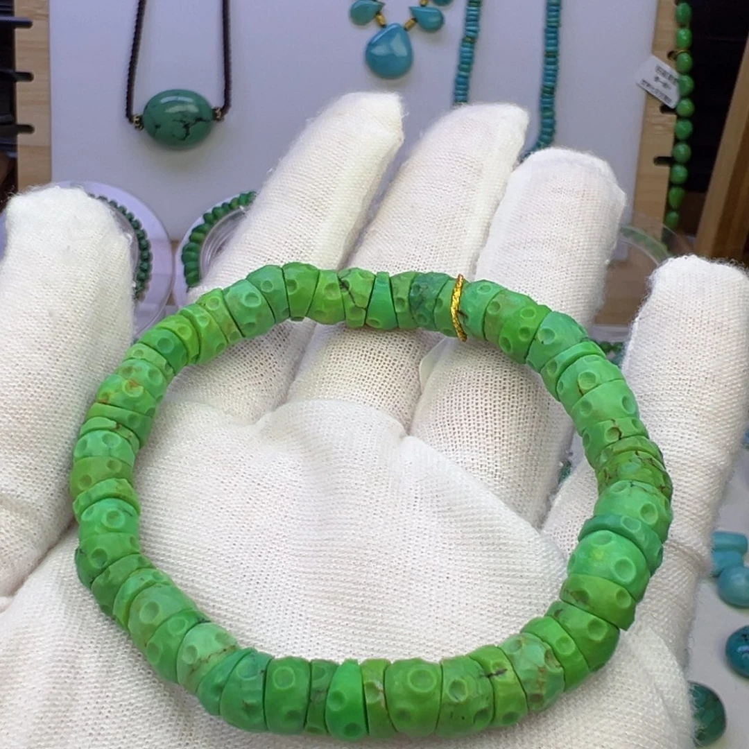 菜籽绿大肠手串7.6mm兰