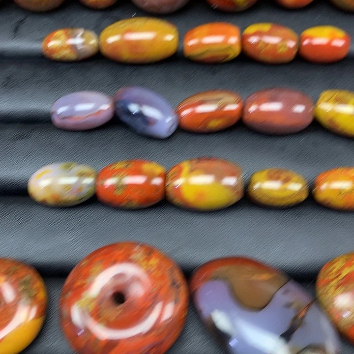 黑***皮玛瑙/玉髓合金颈饰