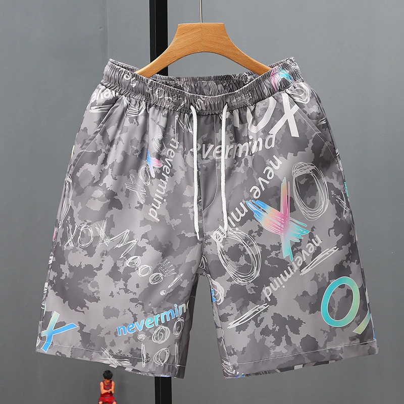 男士五分短裤夏季薄款2025加大码短裤潮流青少年学生沙滩裤大裤衩