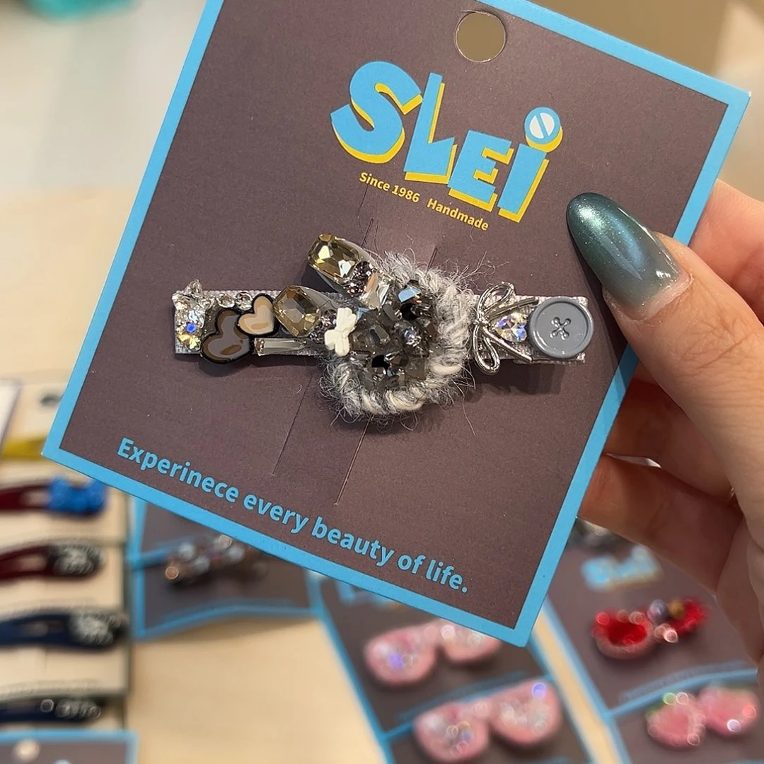 非金属无灰色毛线兔子鸭夹