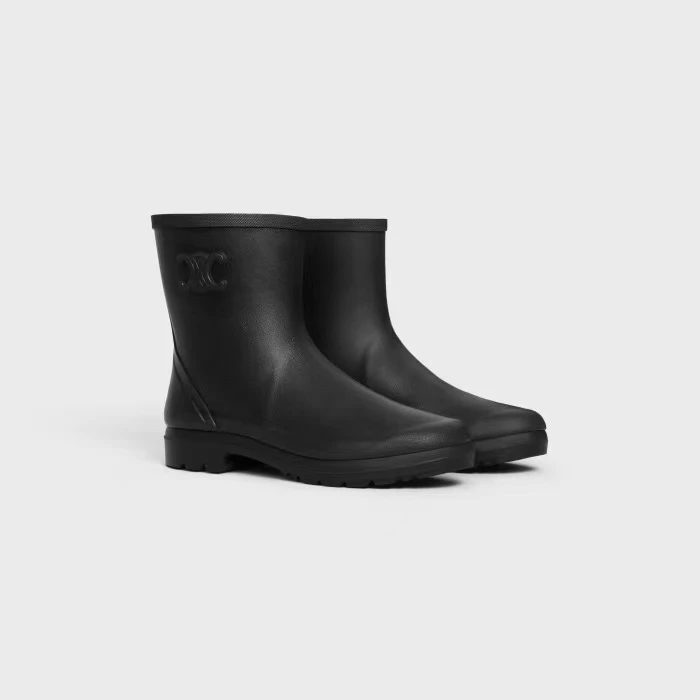全新未使用 Celine/思琳 天然橡胶中筒雨靴