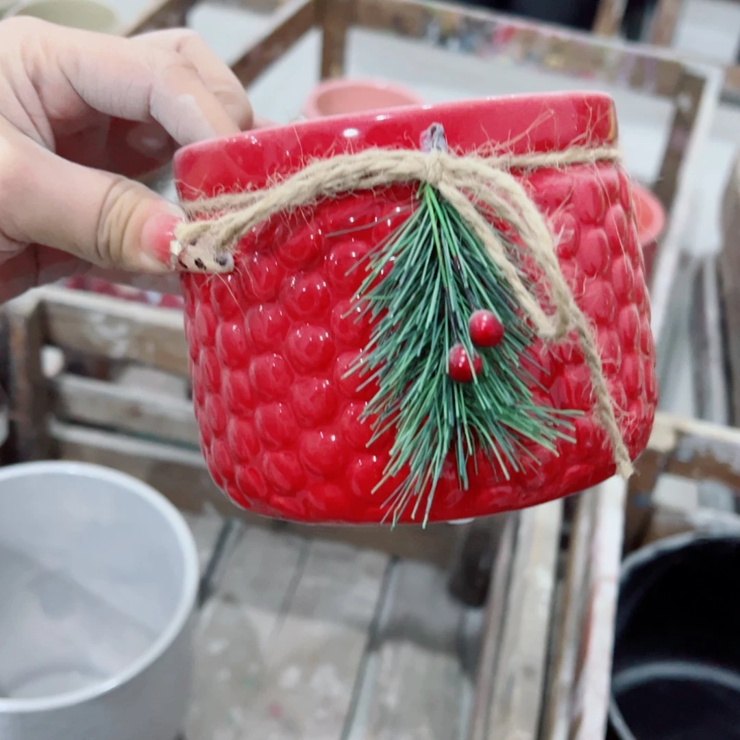 有孔，陶瓷花盆满10米包邮发货