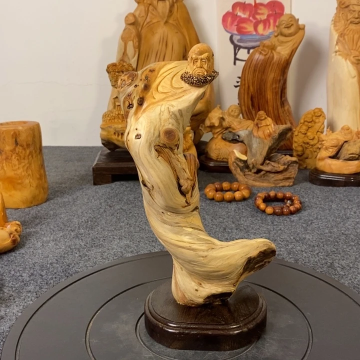柏木（崖柏）达摩摆件