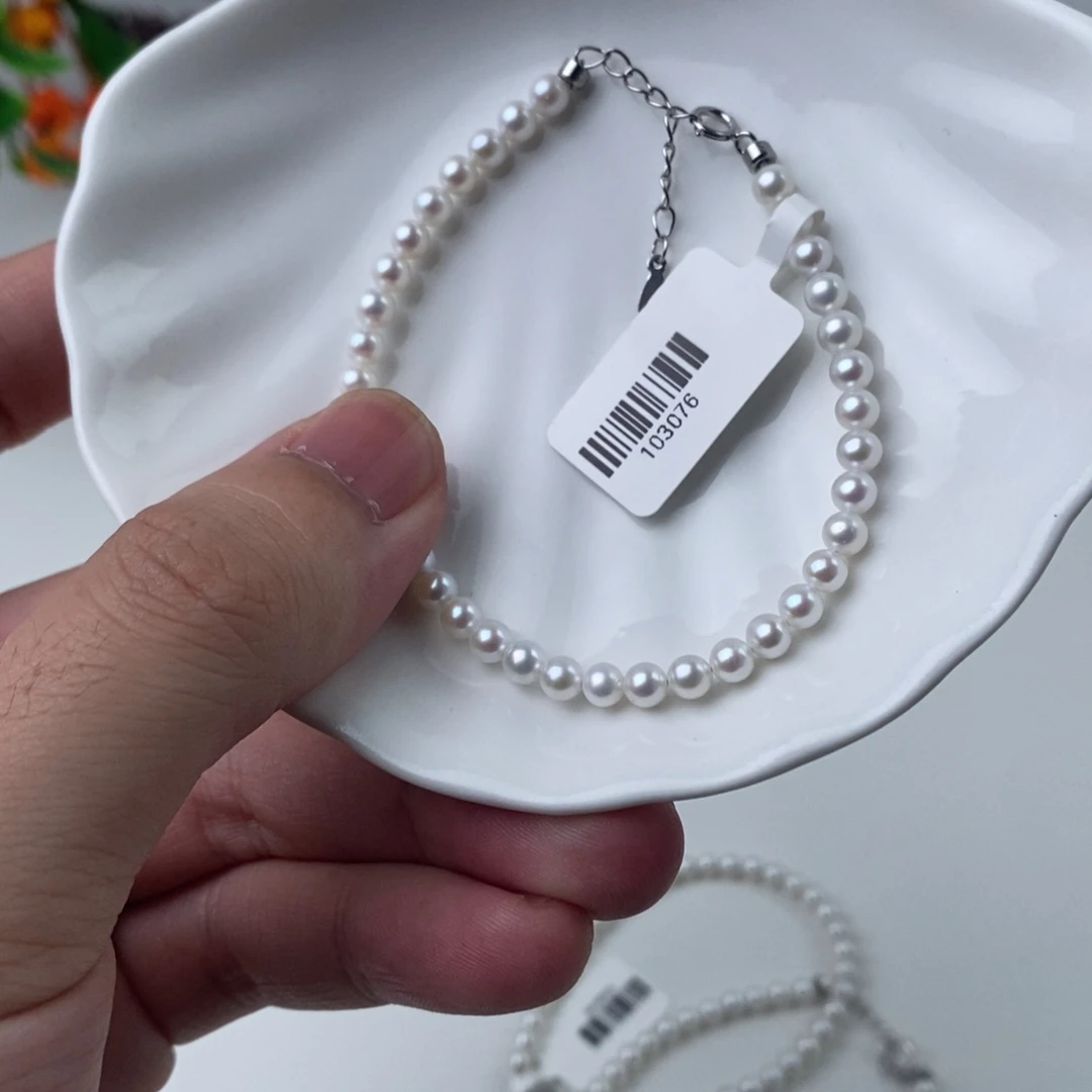 项链淡水珍珠银S925镶嵌103076
