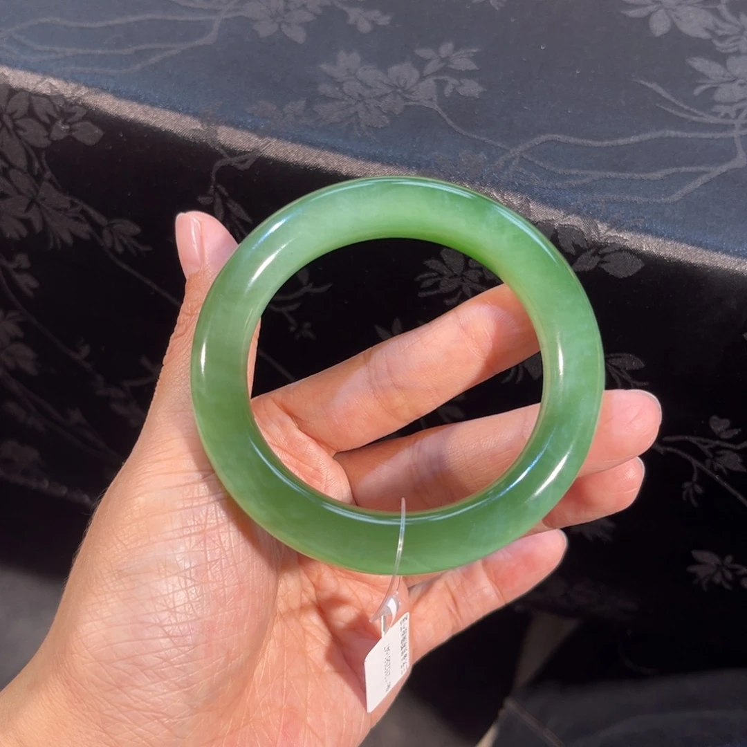 和田玉未镶嵌手镯  「猫眼 俄碧」珠光宝气