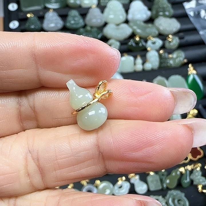 和田玉吊坠(不含链)银S925镶嵌