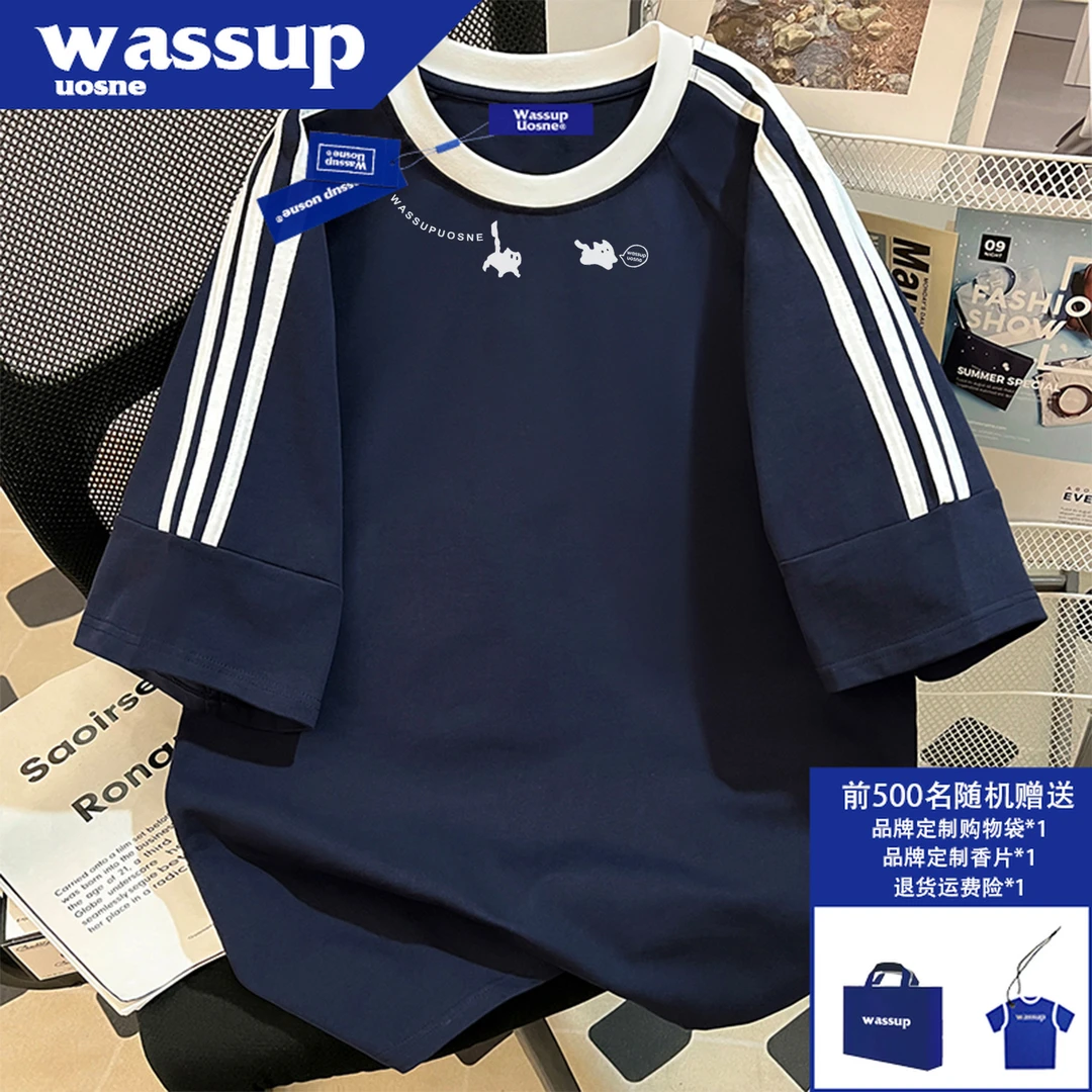 重磅纯棉短袖t恤男夏季潮牌2025新款oversize小众ins美式高街上衣