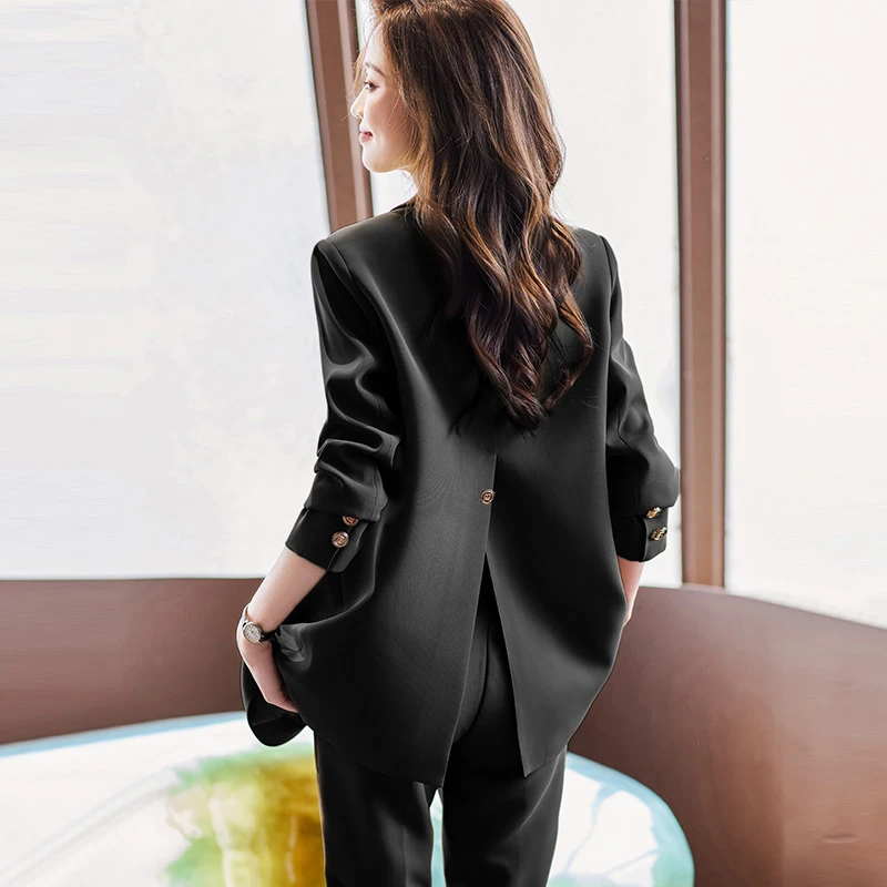 西装套装女春秋2025新款高级感小个子休闲职业装气质正装西服外套