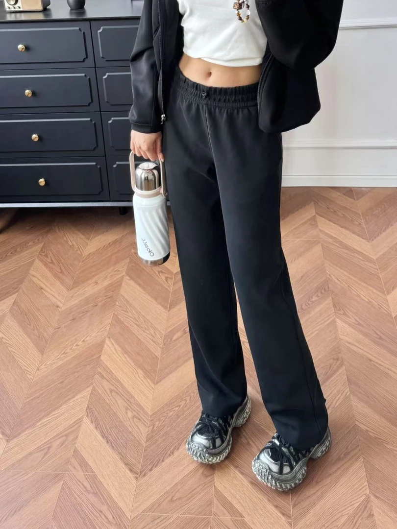 【呵呵家】微绒触感 令人爱不释手舒适柔软女士高腰长裤 1521