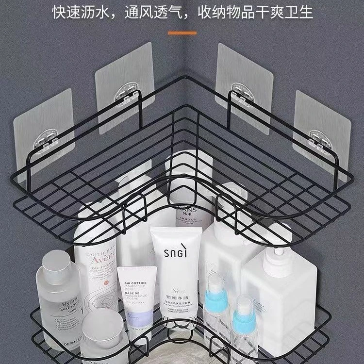 免打孔浴室三角架卫生间洗漱台壁挂置物架厕所洗手间厨房收纳角架