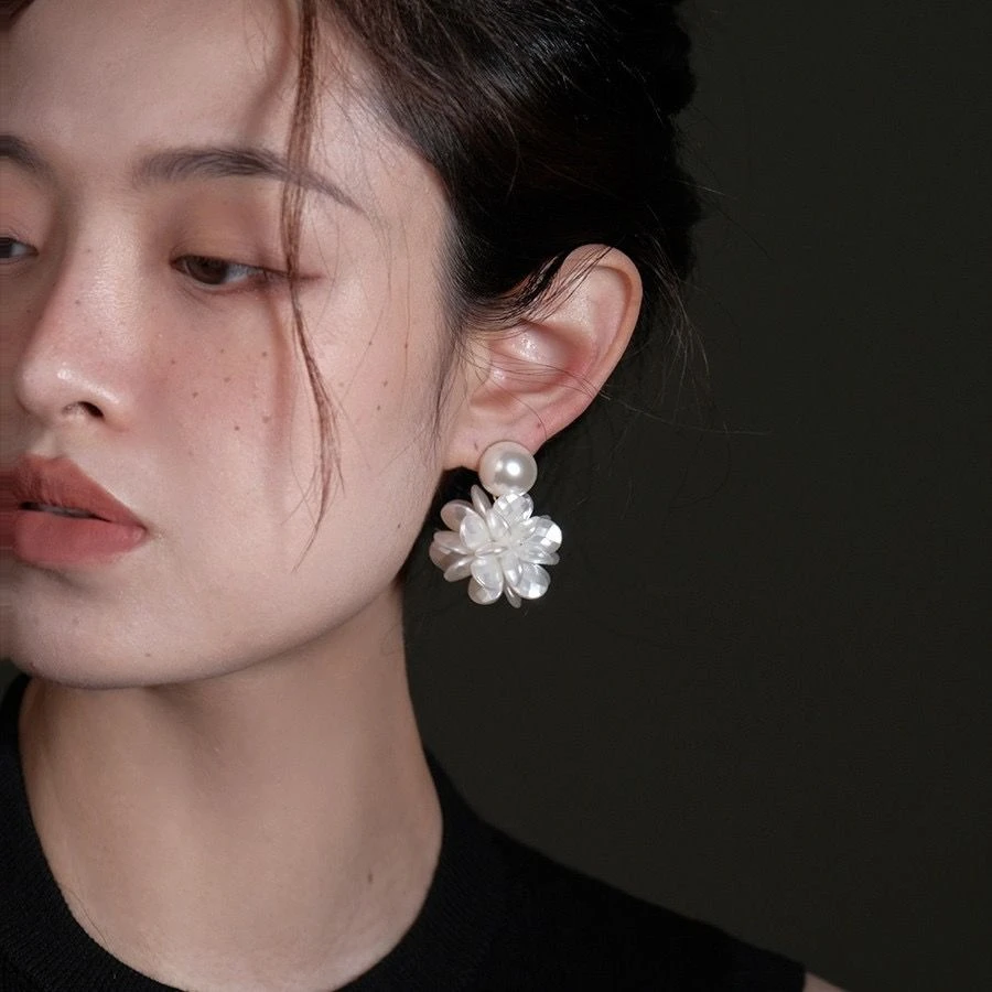 铜合金耳饰 超仙少女系花朵耳环小众高级感甜美耳饰N2953