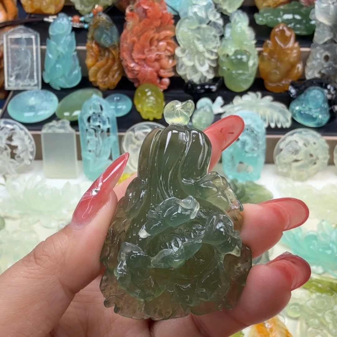 岫玉未镶嵌颈饰岫玉白菜