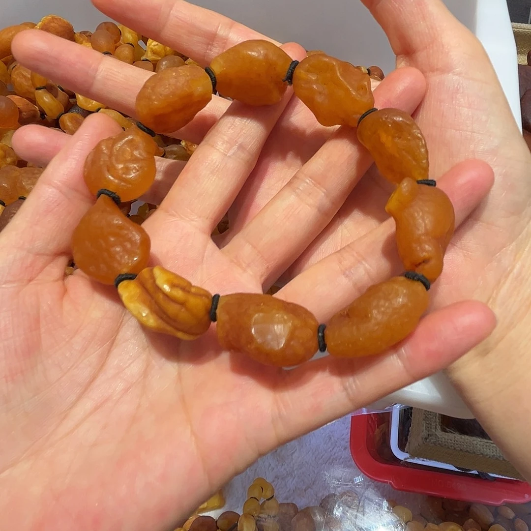 琥珀未镶嵌手链手串