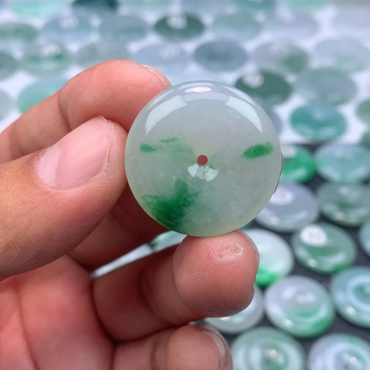 翡翠未镶嵌颈饰缅甸天然A货翡翠27.5-6.3