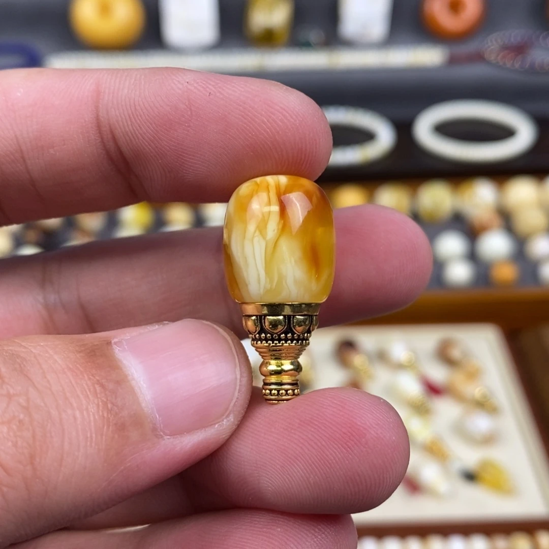 裸石蜜蜡未镶嵌配饰三通尺寸14