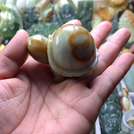 蛇纹石玉未镶嵌岫玉手把件