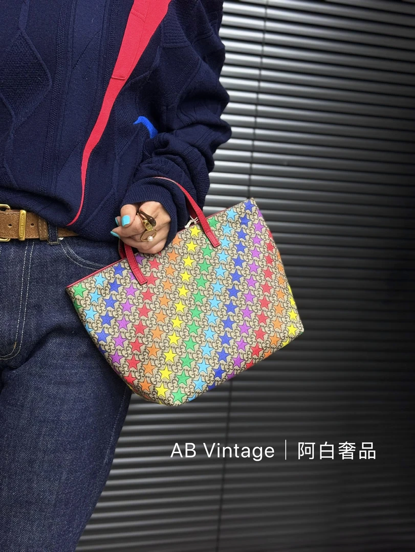 99新 GUCCI/古驰 阿白奢品/古驰 星星儿童托特包