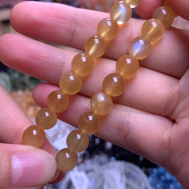 未镶嵌手串水晶7.9安德森西藏长石