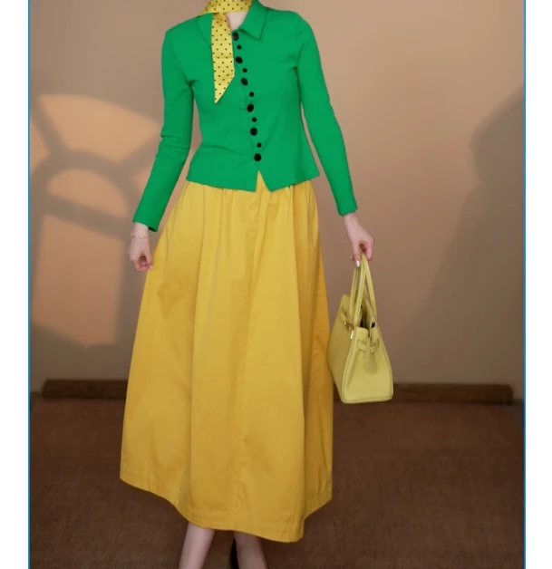 小井定制私服3【虹之间】2024女装半裙显瘦半身裙气质穿搭暗调朱红