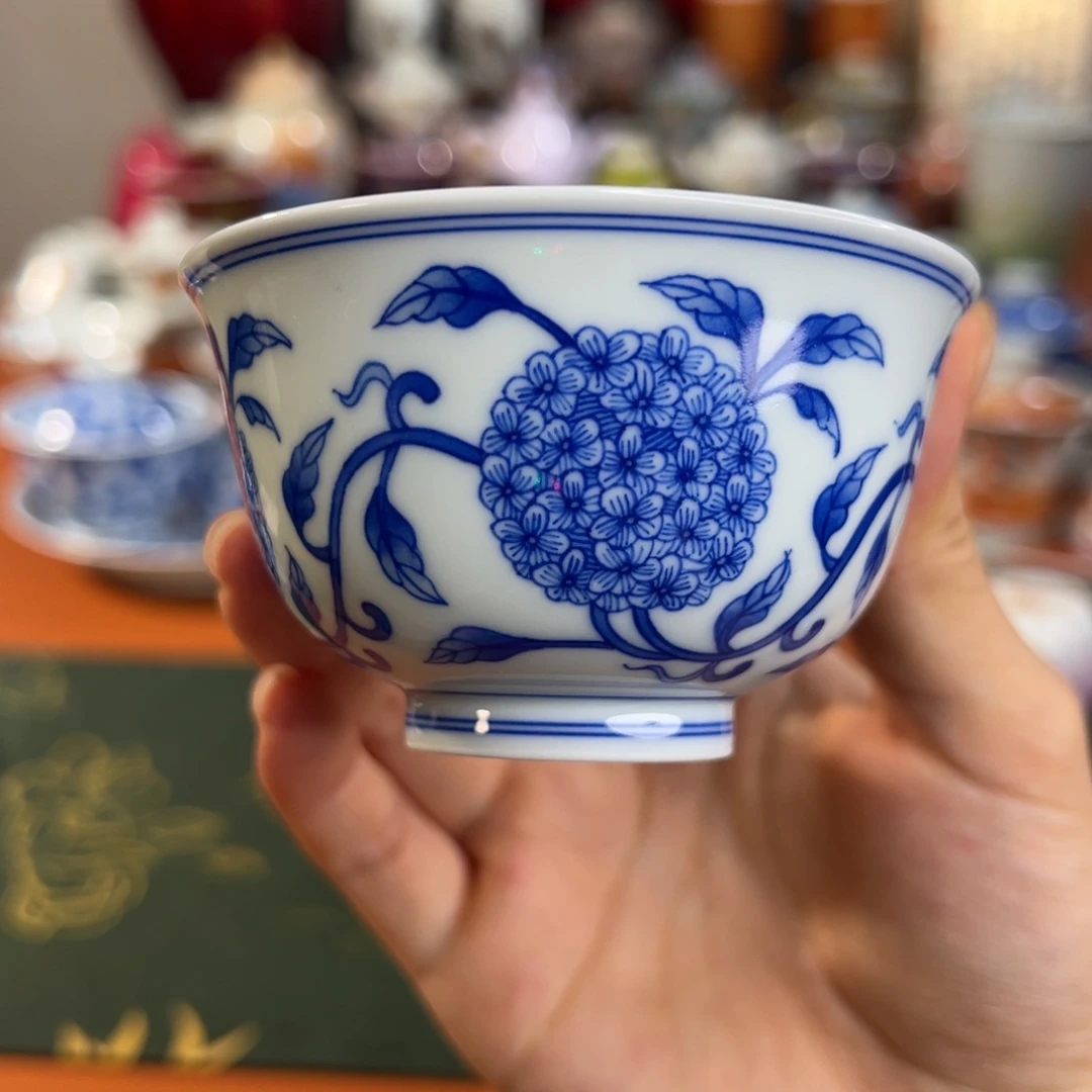 知冬煮雪手工手绘-竹林草堂茶具单杯