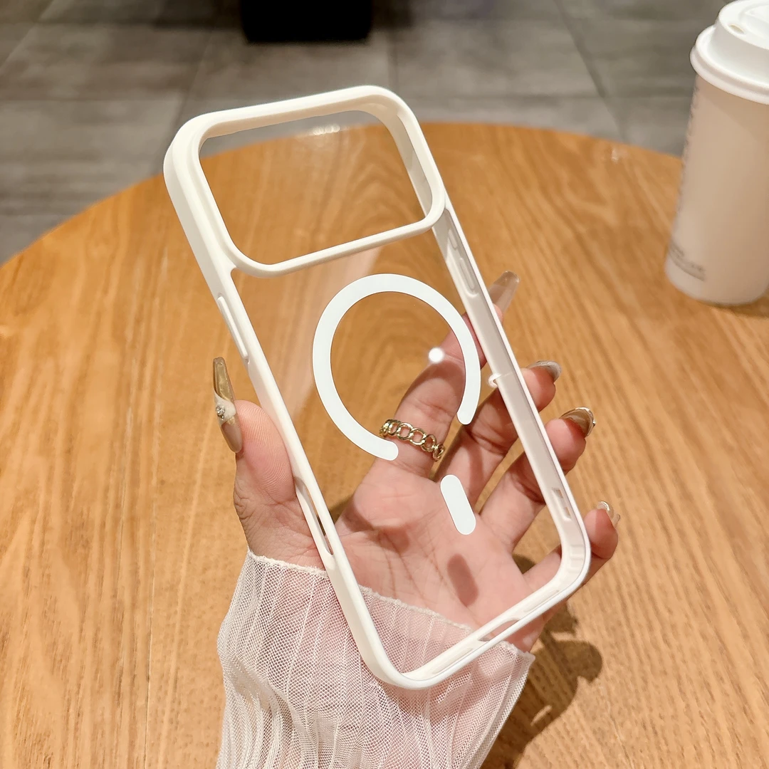 适用iphone17promax手机壳磁吸苹果16/15pro透明全包防摔14保护壳