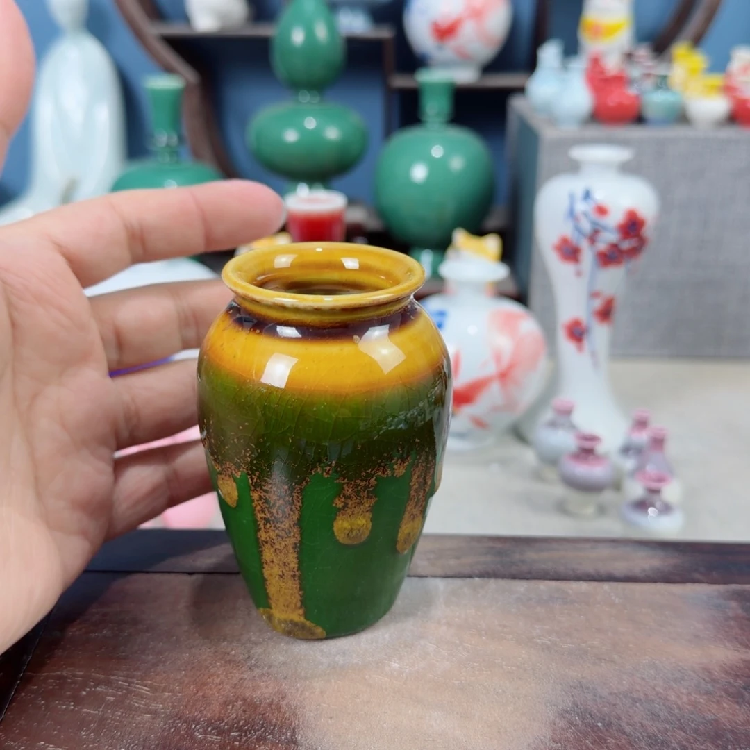 陶瓷手工小花器摆件