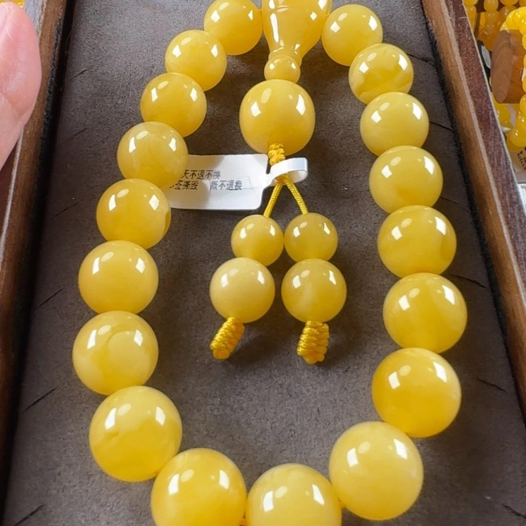 未镶嵌毛衣链蜜蜡
