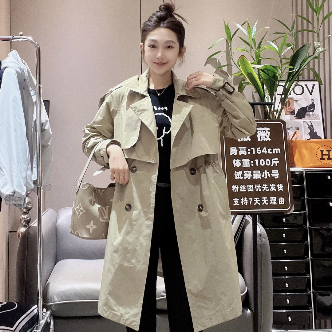 2025秋季中长款百搭气质风衣工装风通勤283