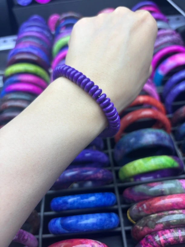 非金属珐琅手链 99帝王紫盘珠时尚百搭女款精美手串串珠饰品紫色