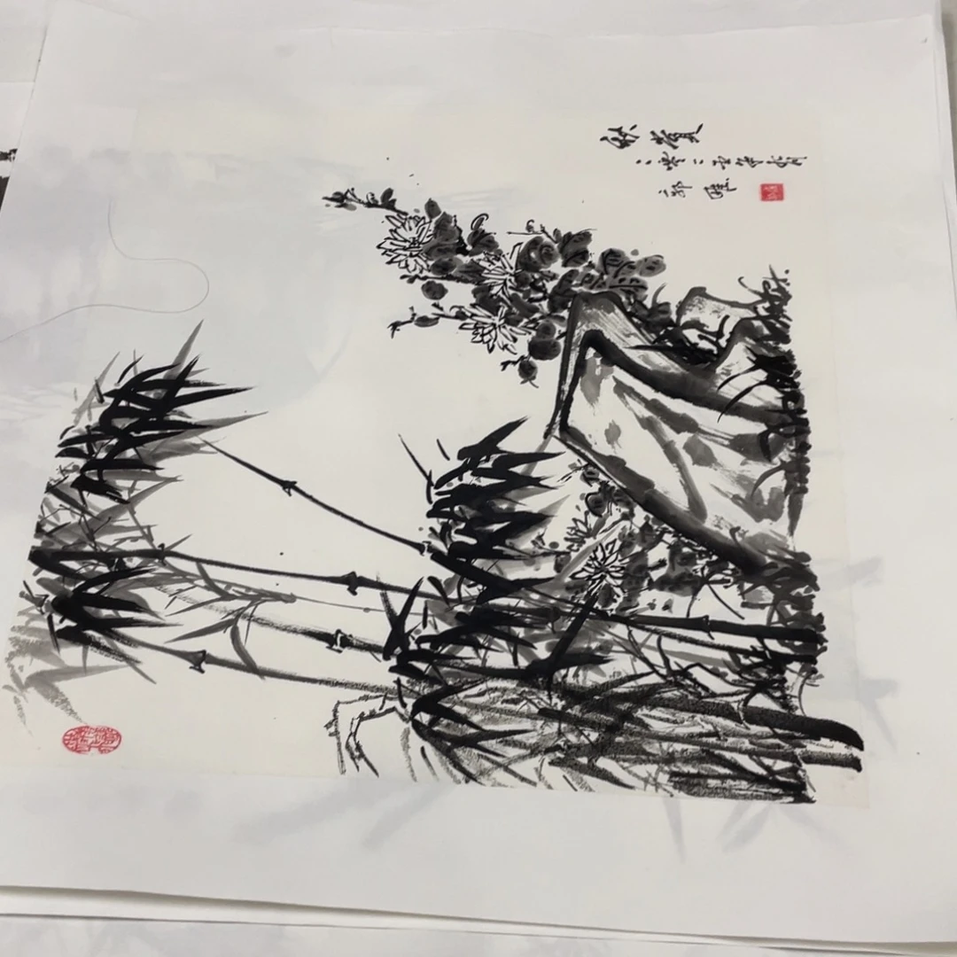 张***弓国画郭维老师绘画