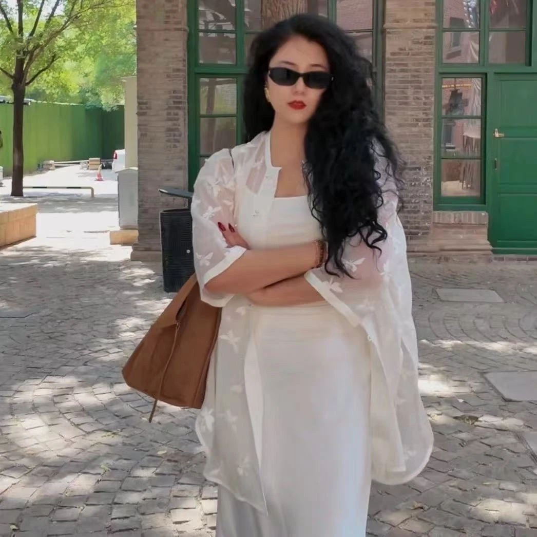 重工绣花夏季中式衬衫