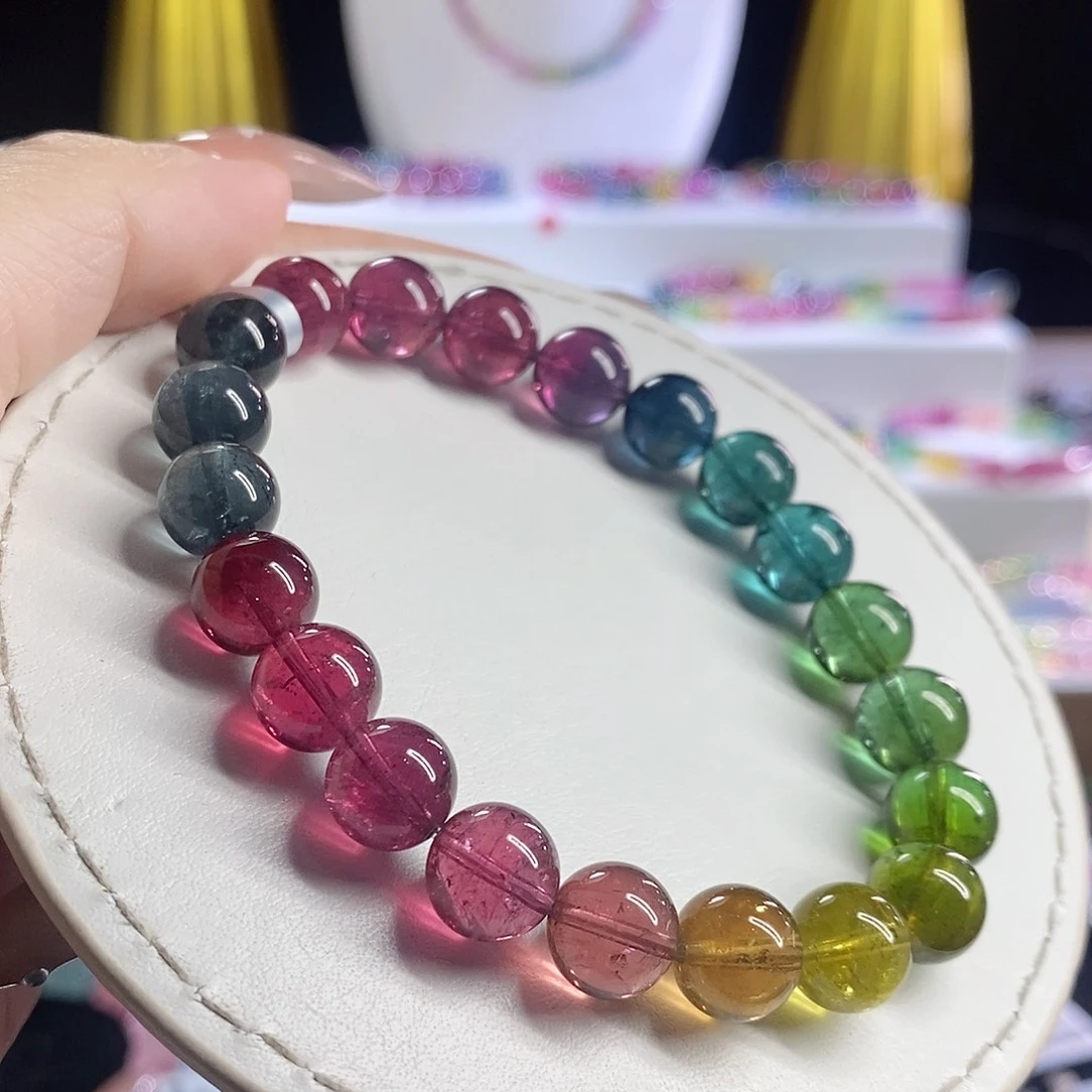 未镶嵌手链碧玺浓艳色标