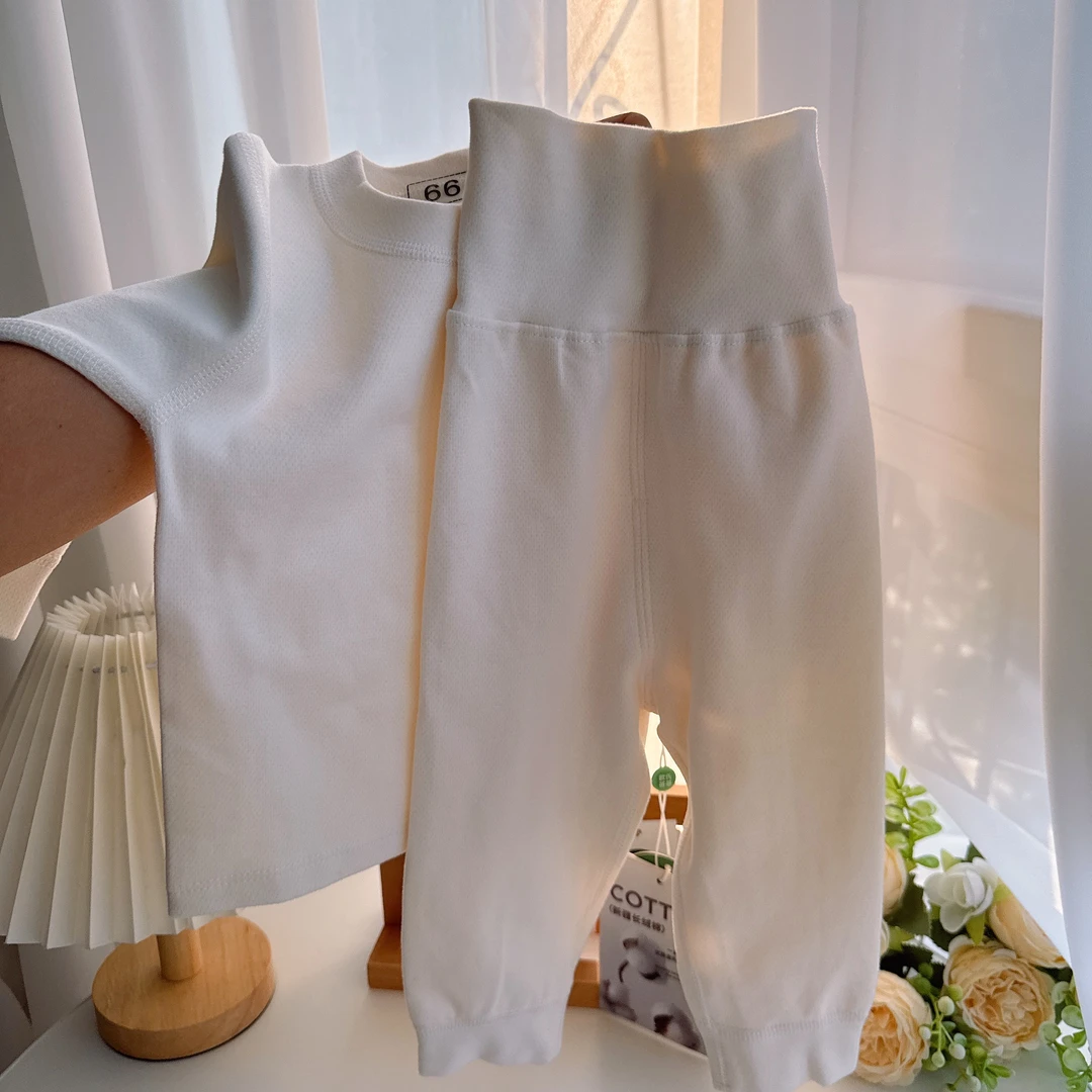 宝宝高腰护肚A类秋衣裤分体套装秋冬2258婴幼儿无骨睡衣家居服